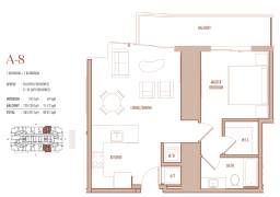 1 Bedroom Model A-8 Unit 5108 