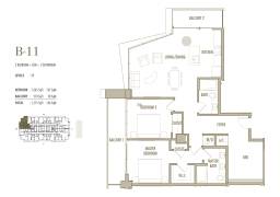 2 Bedroom Den Model B-11 Unit 5901 